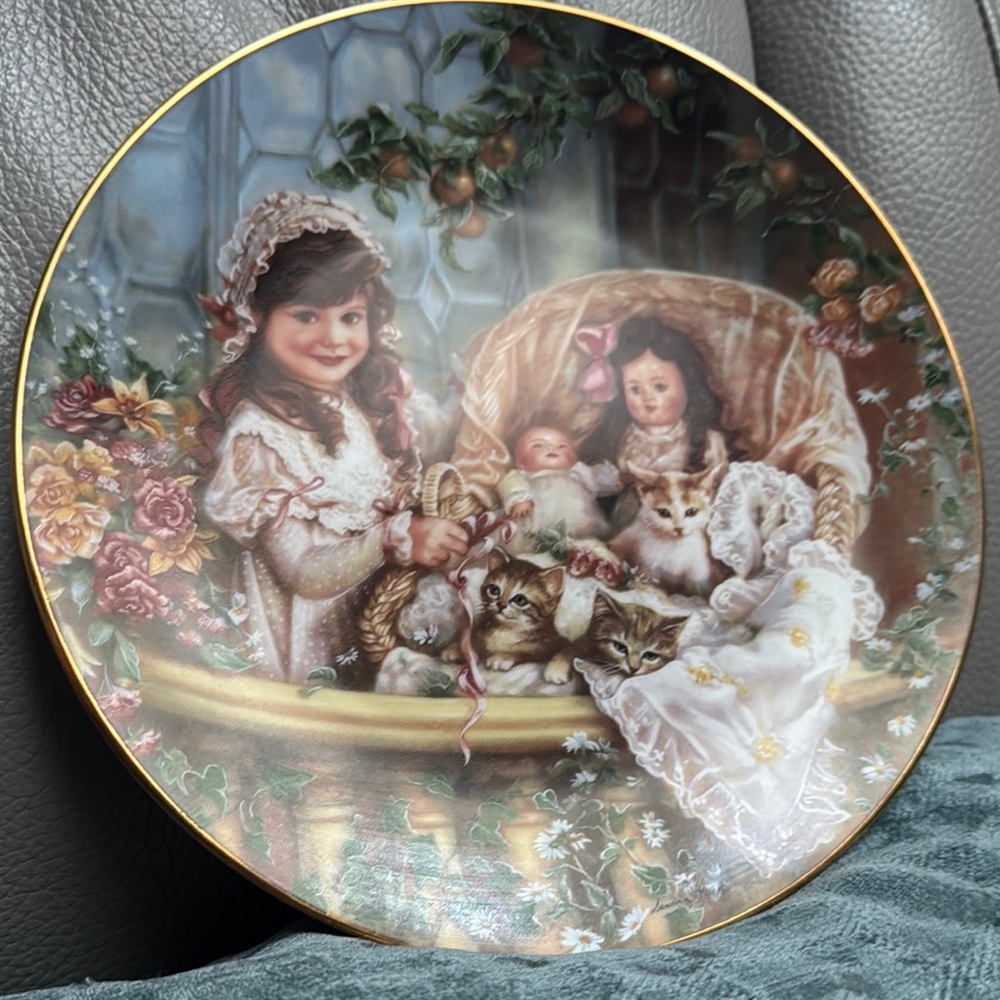 Vintage 1991 Reco “Cats in the Cradle” Limited Edition Plate Third Issue
